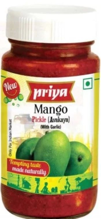 Priya Mango Pickle (Avakaya) w/g 300g  