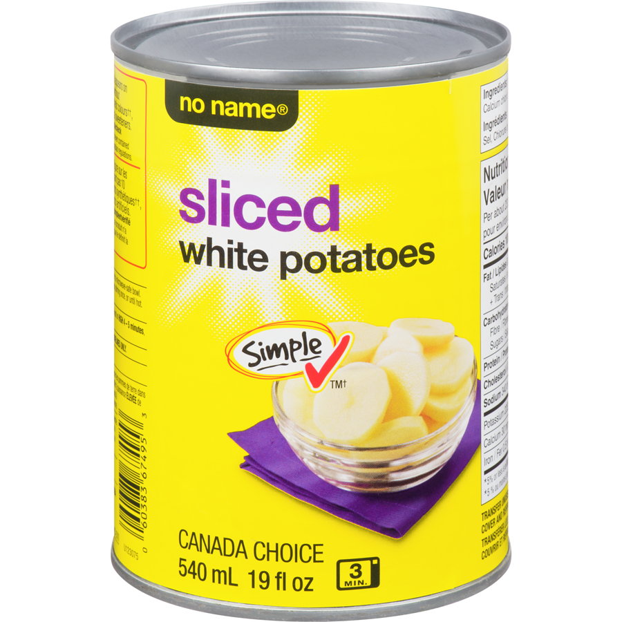 No Name Sliced White Potatoes 540 ml