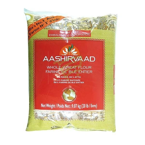 Aashirwad Atta Whole Wheat 20 lb