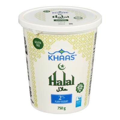 Khaas Dahi Halal Plain Yogurt 2% 750g